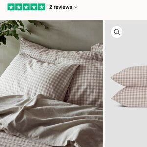 Piglet in Bed Checkered Pillow Euro sham/square set
